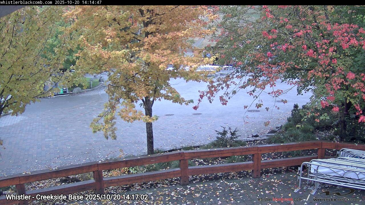 Webcam frame from Whistler - Creekside Base on 2025/10/20