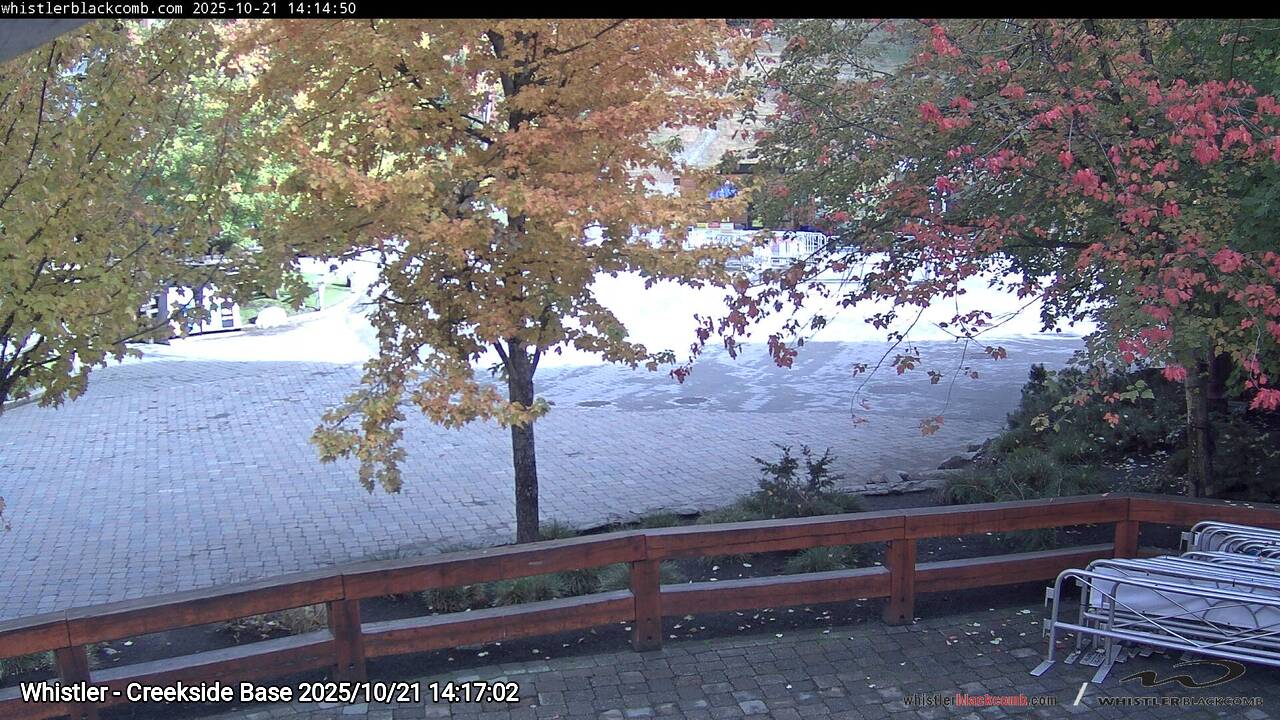 Webcam frame from Whistler - Creekside Base on 2025/10/21