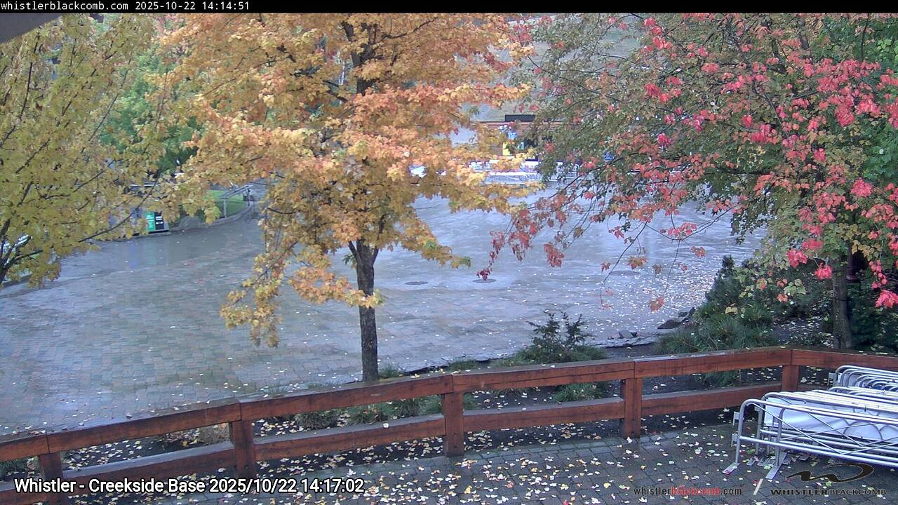 Webcam frame from Whistler - Creekside Base on 2025/10/22