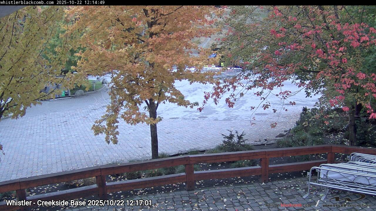 Webcam frame from Whistler - Creekside Base at 2025/10/22 12:00