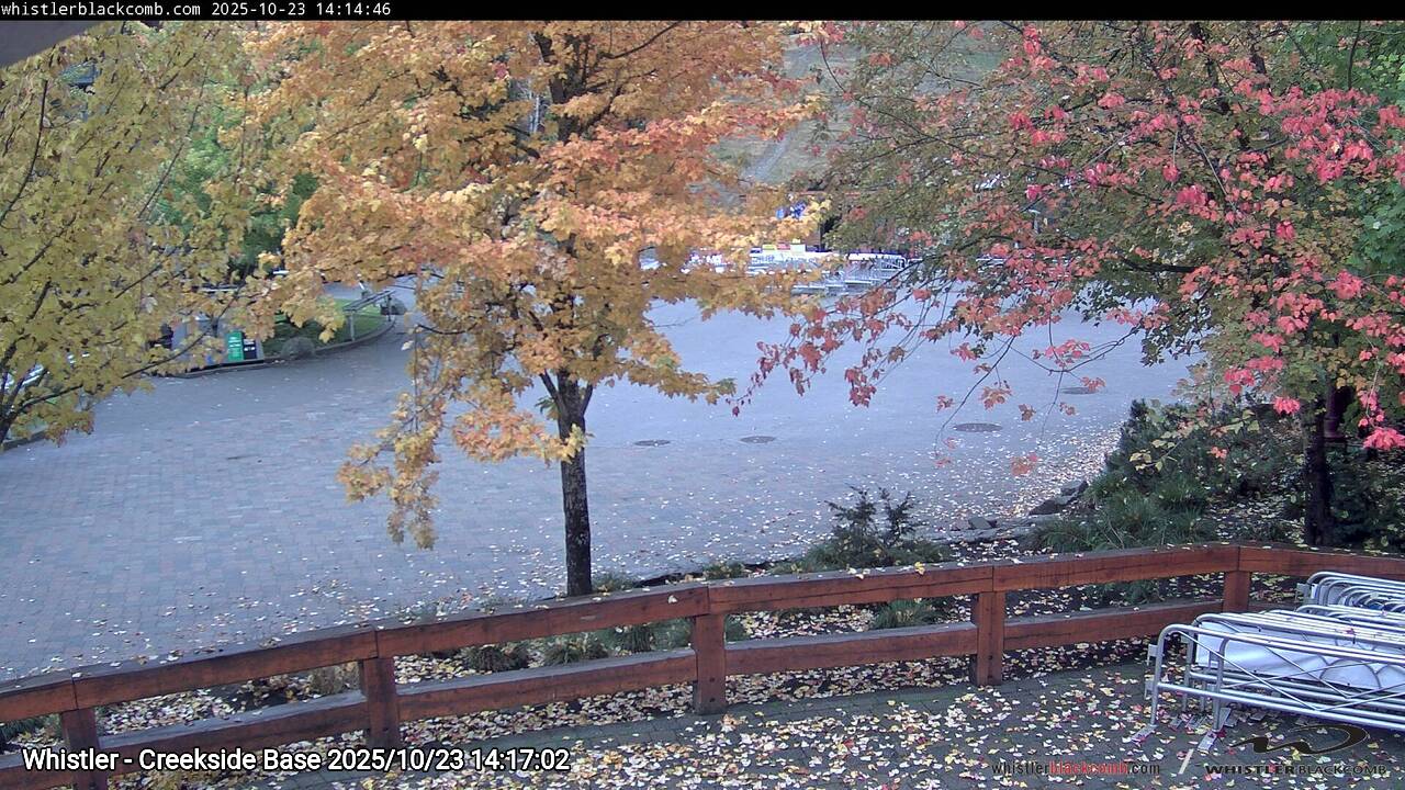 Webcam frame from Whistler - Creekside Base on 2025/10/23