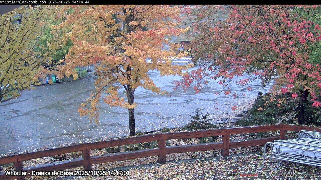 Webcam frame from Whistler - Creekside Base on 2025/10/25