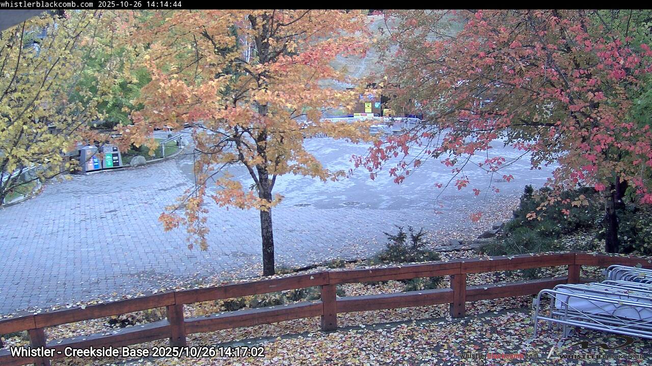 Webcam frame from Whistler - Creekside Base on 2025/10/26