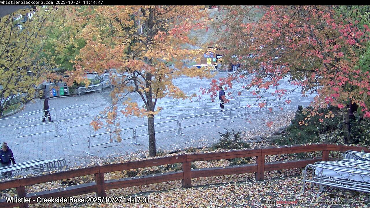Webcam frame from Whistler - Creekside Base on 2025/10/27
