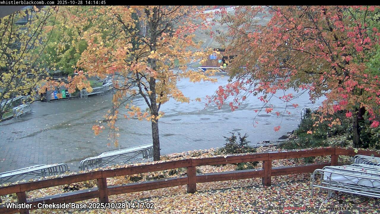 Webcam frame from Whistler - Creekside Base on 2025/10/28