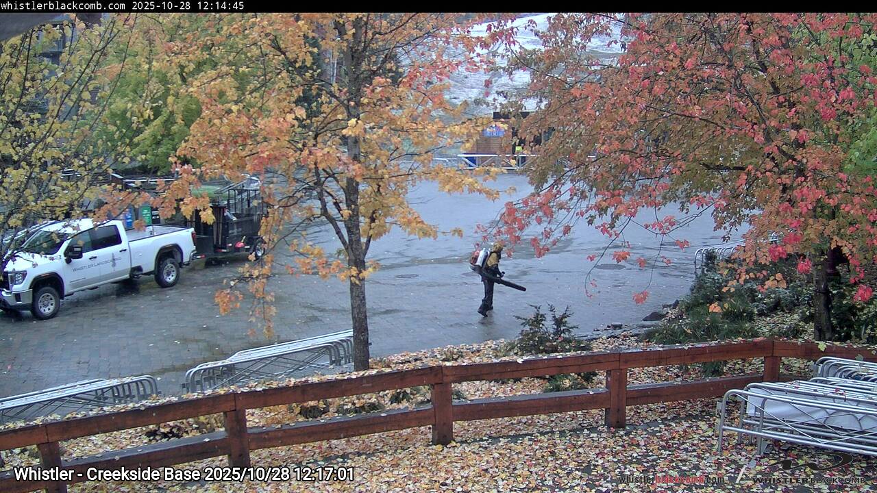 Webcam frame from Whistler - Creekside Base at 2025/10/28 12:00