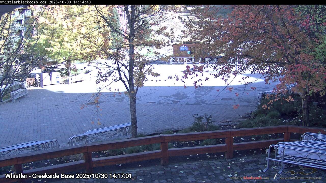 Webcam frame from Whistler - Creekside Base on 2025/10/30