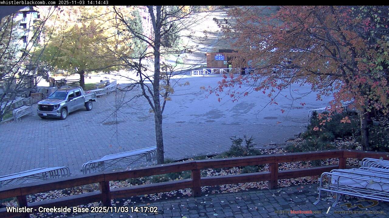 Webcam frame from Whistler - Creekside Base on 2025/11/03