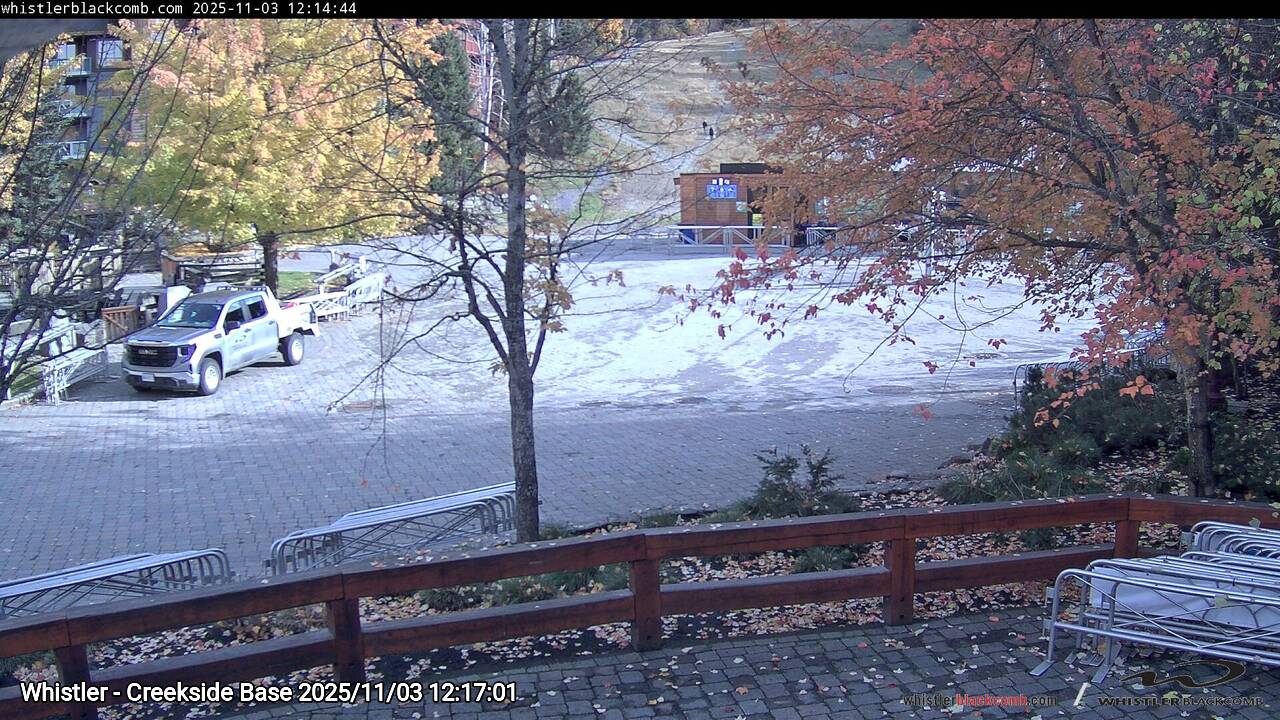 Webcam frame from Whistler - Creekside Base at 2025/11/03 12:00