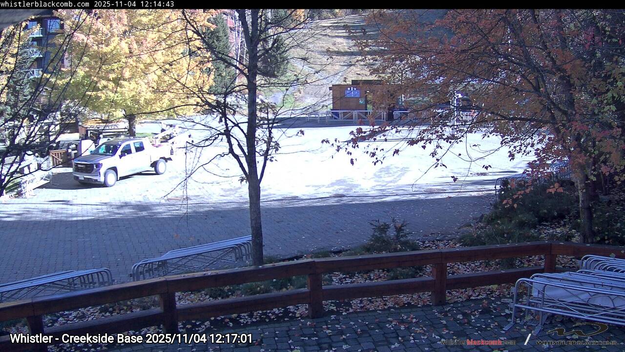 Webcam frame from Whistler - Creekside Base at 2025/11/04 12:00