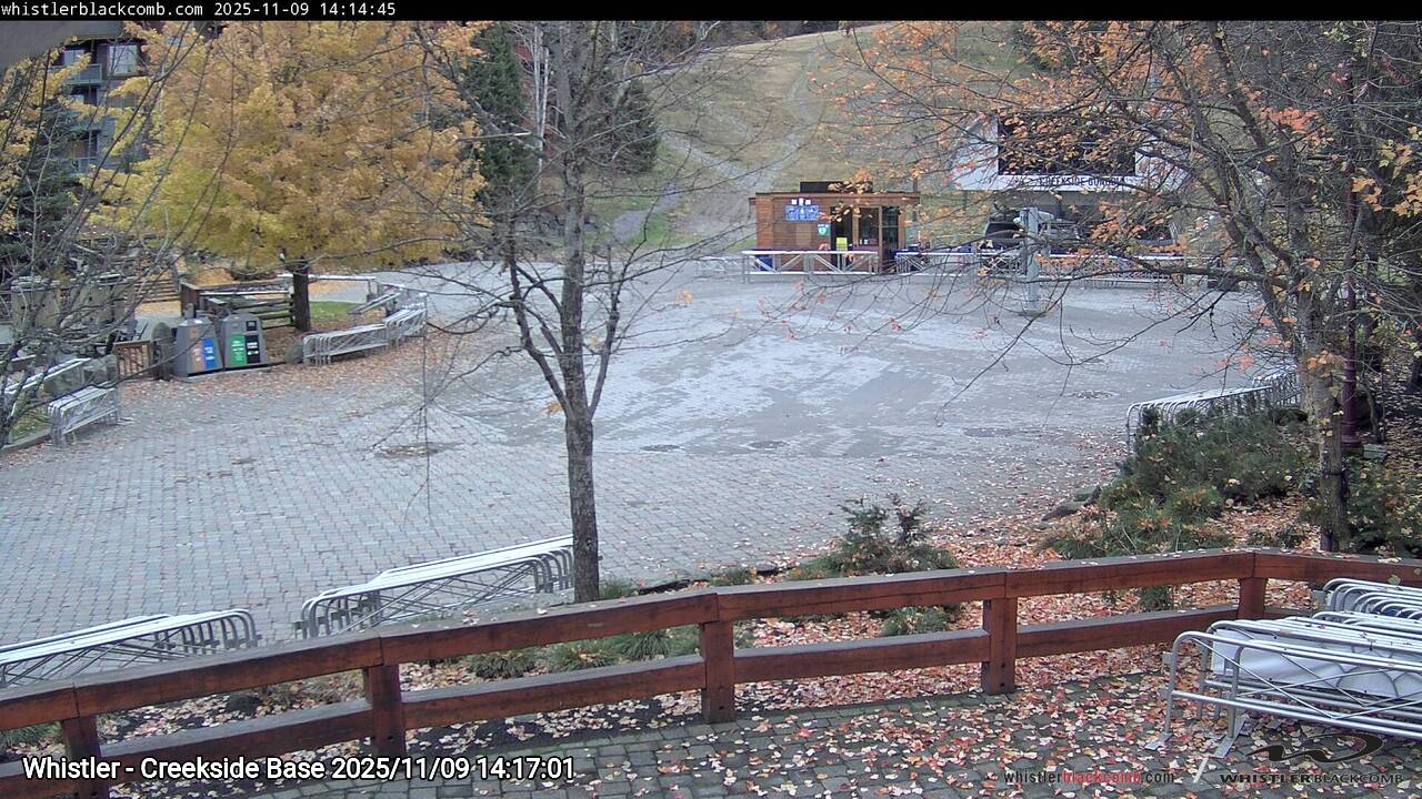 Webcam frame from Whistler - Creekside Base on 2025/11/09