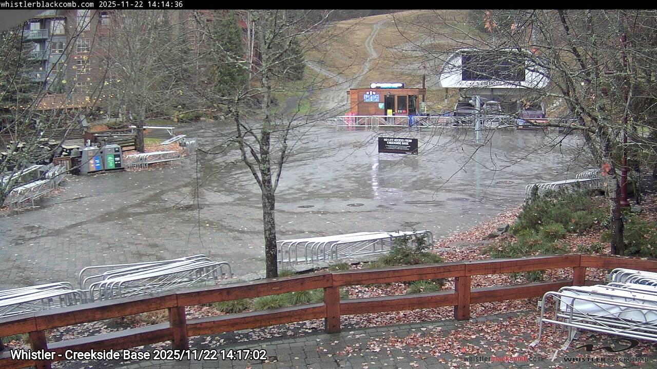 Webcam frame from Whistler - Creekside Base on 2025/11/22