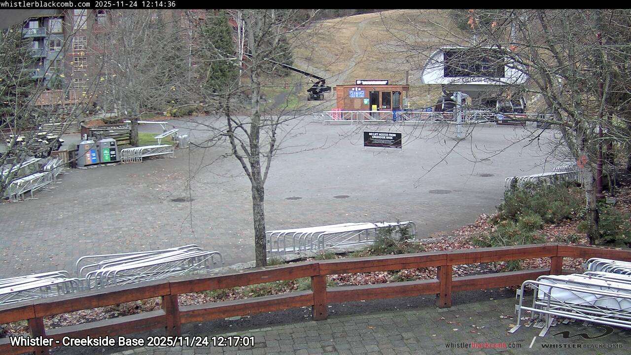 Webcam frame from Whistler - Creekside Base at 2025/11/24 12:00