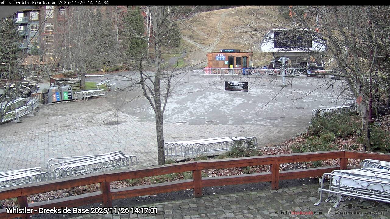 Webcam frame from Whistler - Creekside Base on 2025/11/26