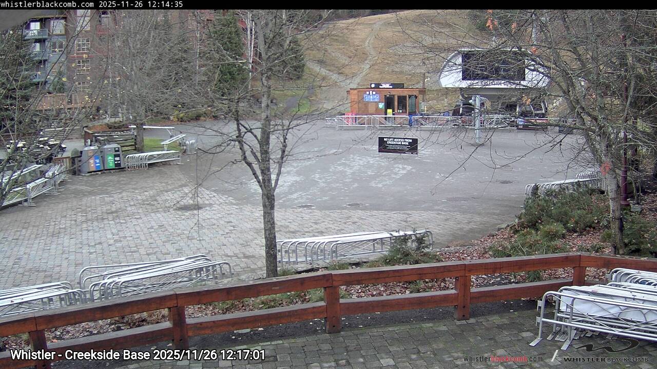 Webcam frame from Whistler - Creekside Base at 2025/11/26 12:00