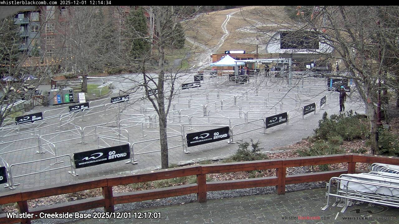 Webcam frame from Whistler - Creekside Base at 2025/12/01 12:00
