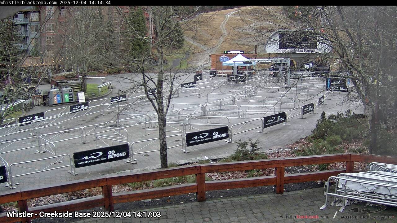 Webcam frame from Whistler - Creekside Base on 2025/12/04