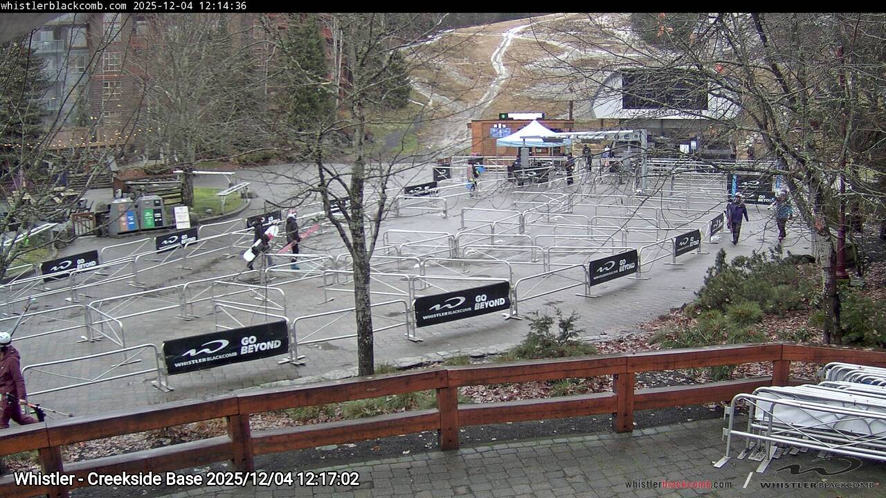 Webcam frame from Whistler - Creekside Base at 2025/12/04 12:00
