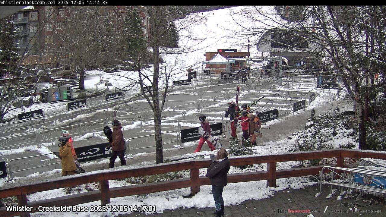 Webcam frame from Whistler - Creekside Base on 2025/12/05