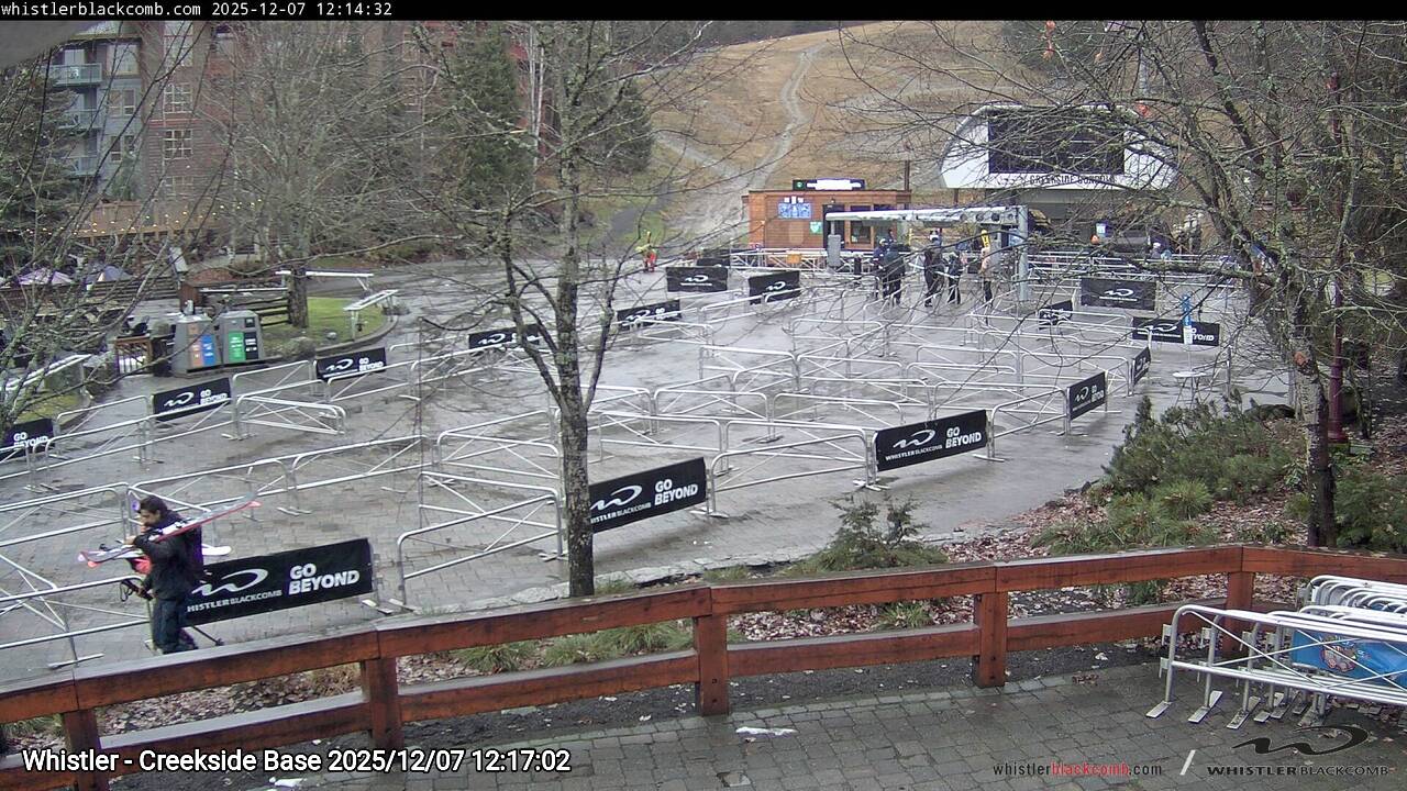 Webcam frame from Whistler - Creekside Base at 2025/12/07 12:00
