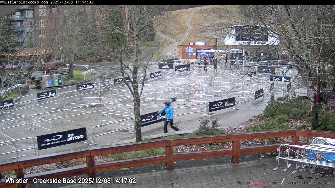 Webcam frame from Whistler - Creekside Base on 2025/12/08