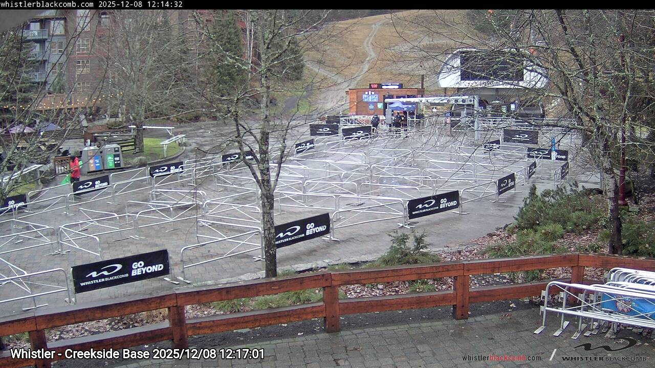 Webcam frame from Whistler - Creekside Base at 2025/12/08 12:00