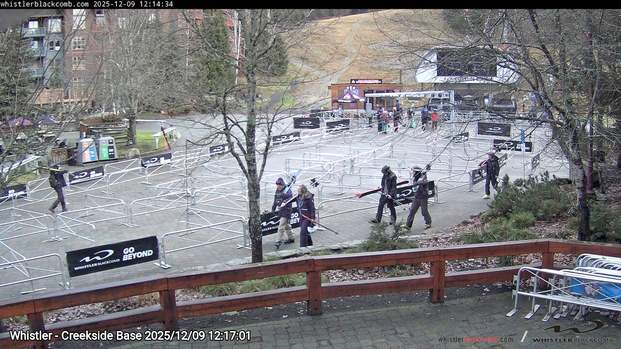 Webcam frame from Whistler - Creekside Base at 2025/12/09 12:00