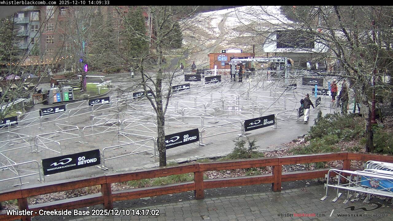 Webcam frame from Whistler - Creekside Base on 2025/12/10