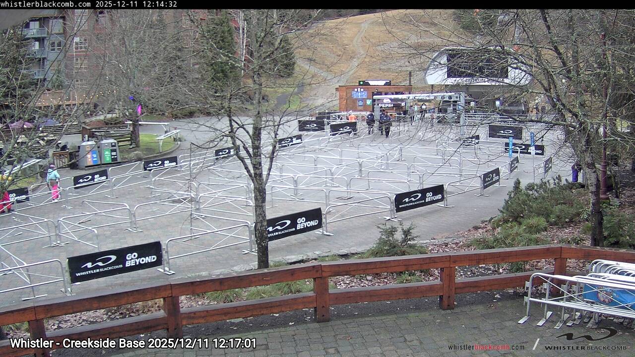Webcam frame from Whistler - Creekside Base at 2025/12/11 12:00