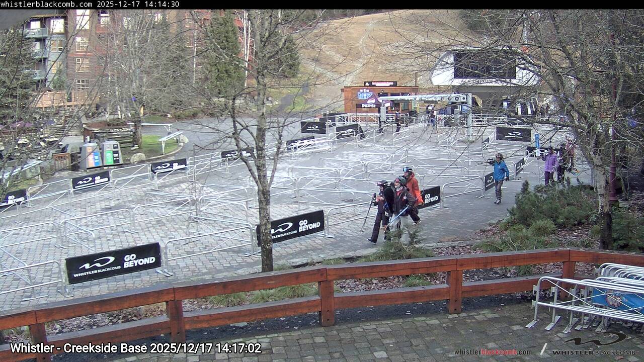Webcam frame from Whistler - Creekside Base on 2025/12/17