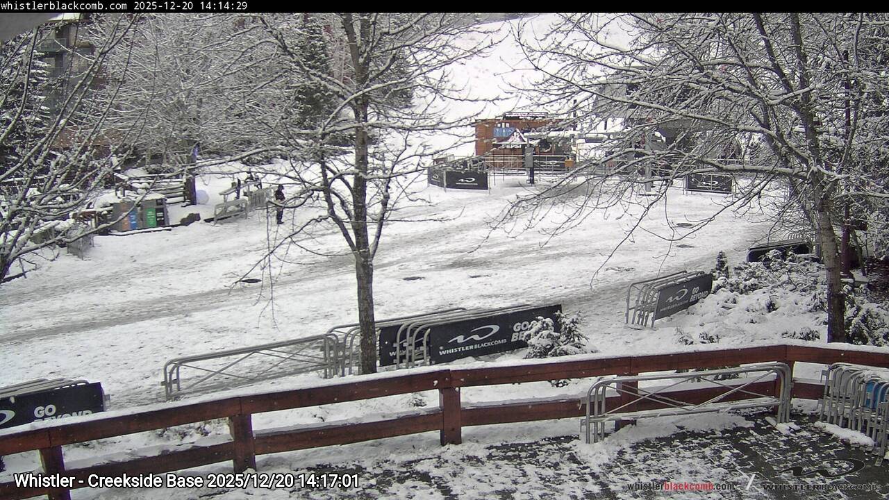 Webcam frame from Whistler - Creekside Base on 2025/12/20