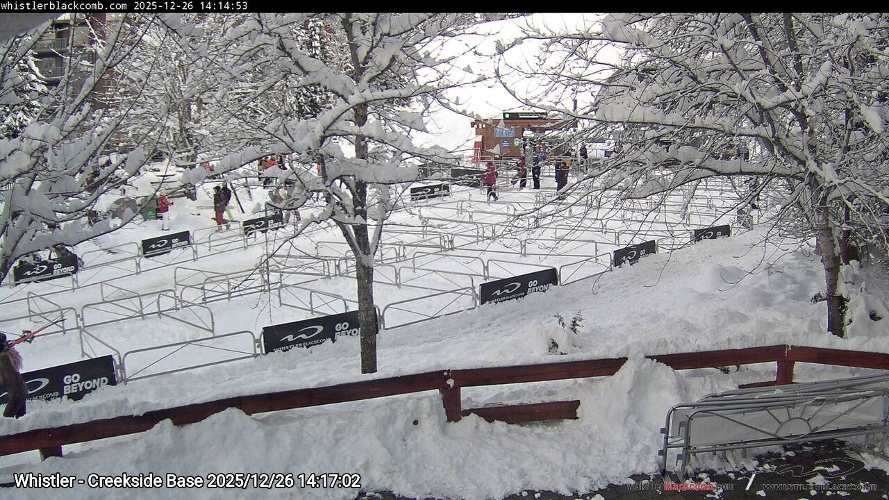 Webcam frame from Whistler - Creekside Base on 2025/12/26