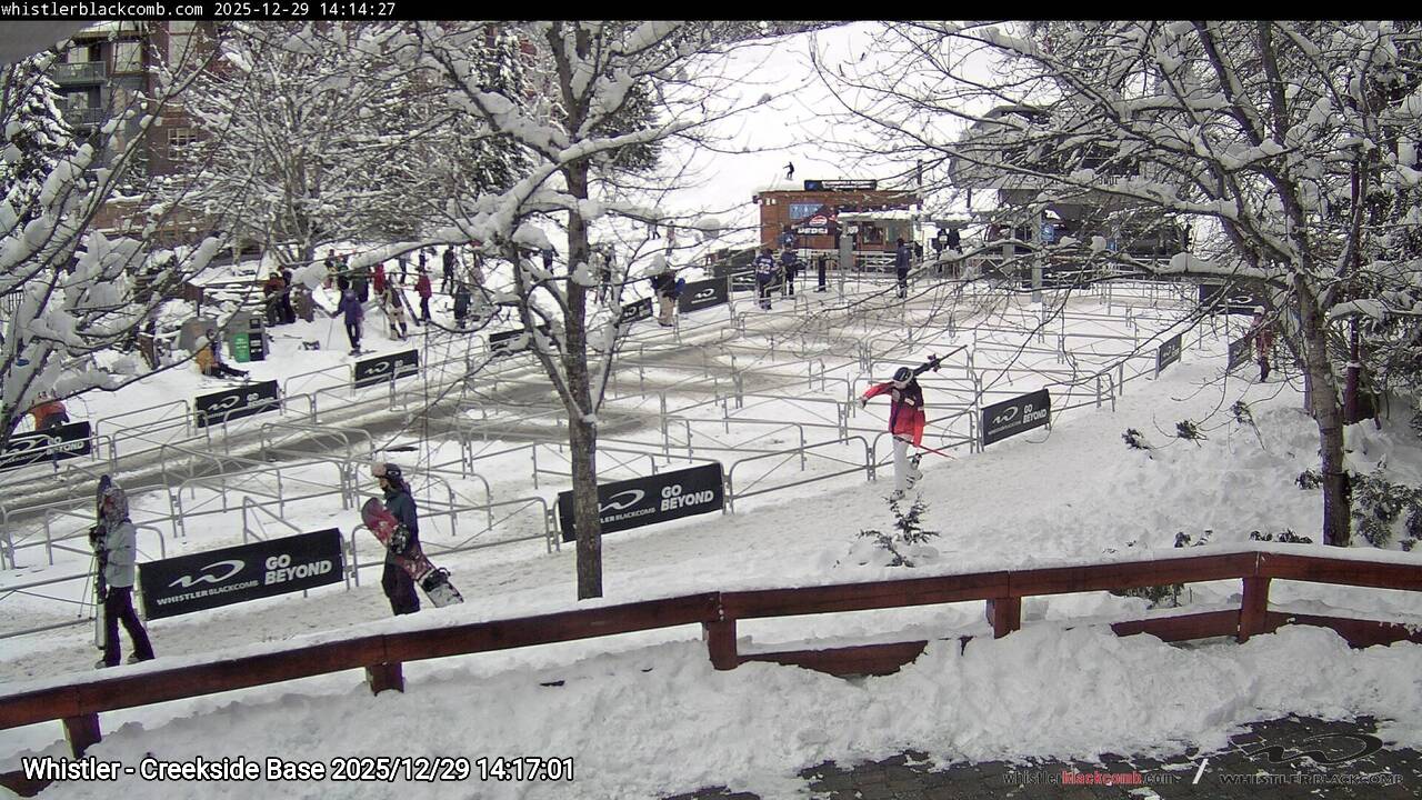 Webcam frame from Whistler - Creekside Base on 2025/12/29