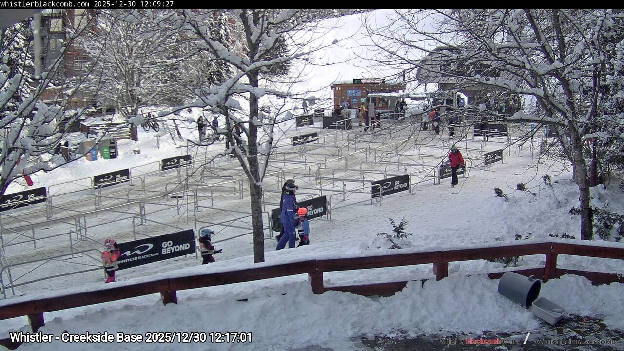 Webcam frame from Whistler - Creekside Base at 2025/12/30 12:00
