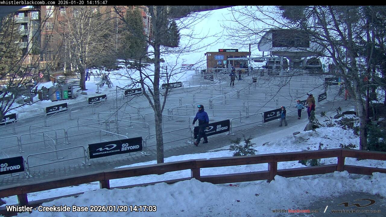 Webcam frame from Whistler - Creekside Base on 2026/01/20