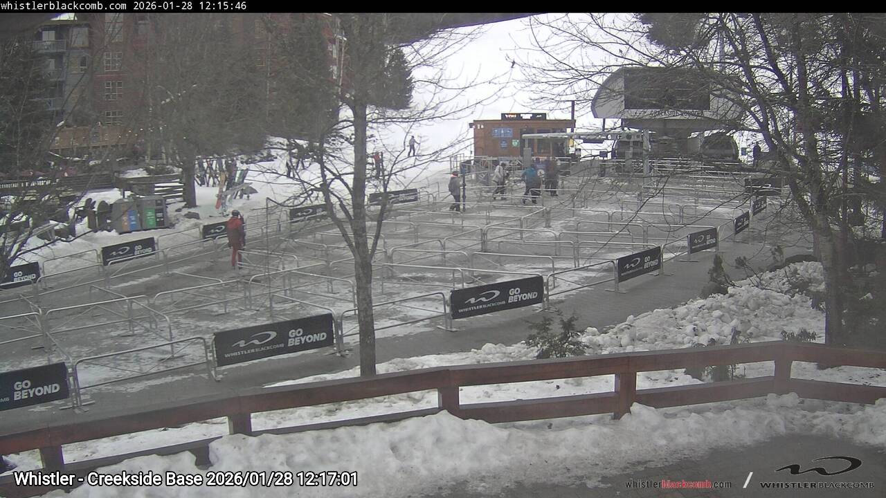 Webcam frame from Whistler - Creekside Base at 2026/01/28 12:00