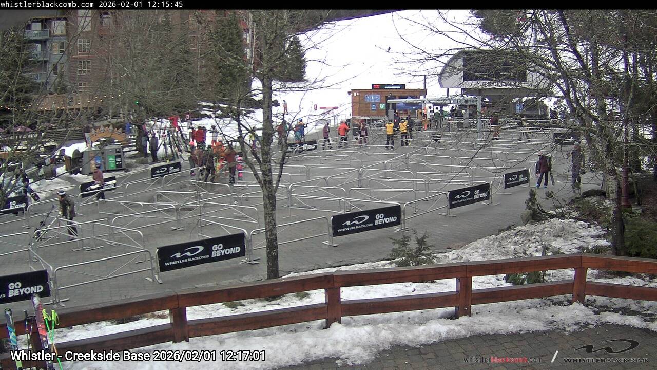 Webcam frame from Whistler - Creekside Base at 2026/02/01 12:00