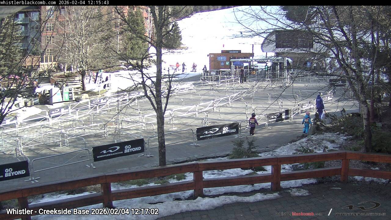 Webcam frame from Whistler - Creekside Base at 2026/02/04 12:00
