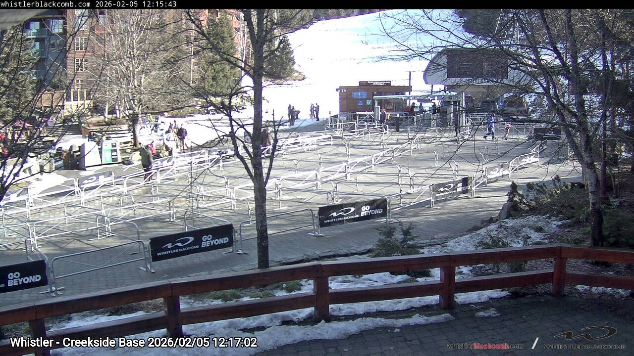 Webcam frame from Whistler - Creekside Base at 2026/02/05 12:00