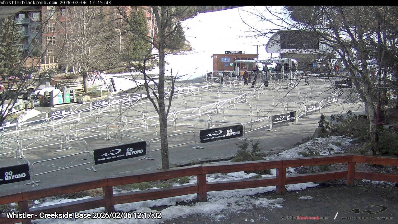 Webcam frame from Whistler - Creekside Base at 2026/02/06 12:00