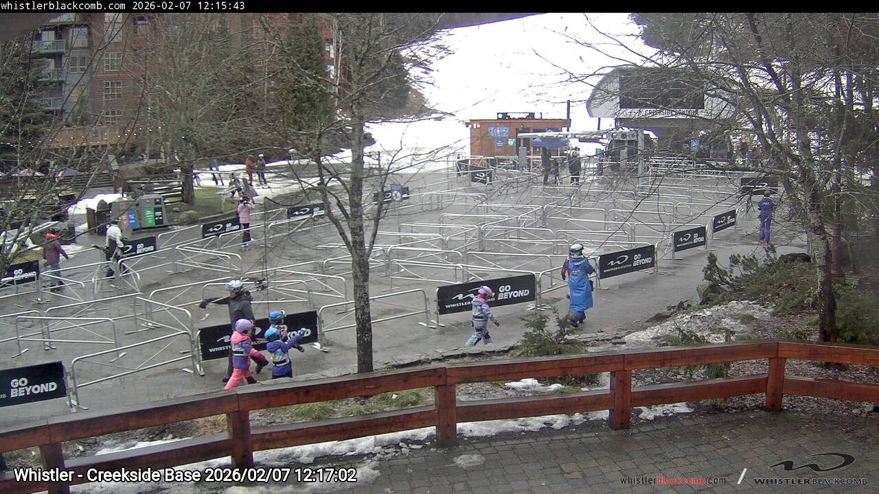 Webcam frame from Whistler - Creekside Base at 2026/02/07 12:00