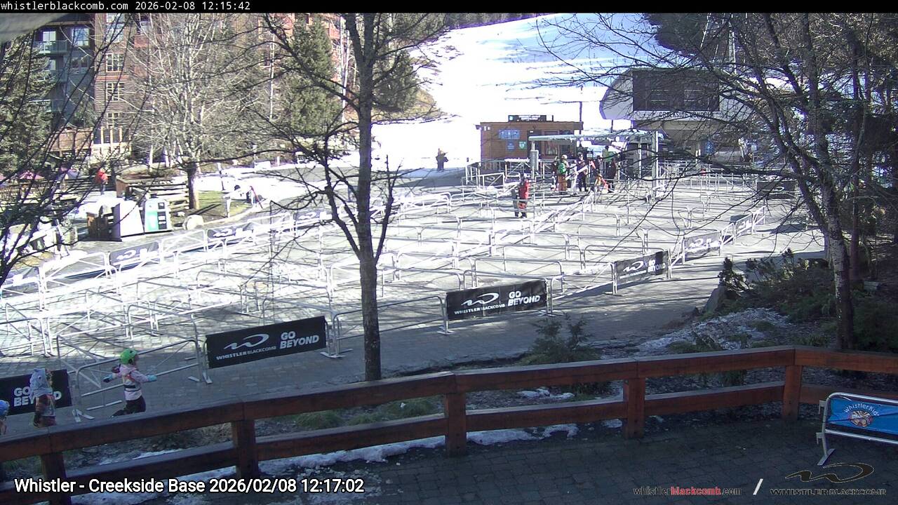 Webcam frame from Whistler - Creekside Base at 2026/02/08 12:00
