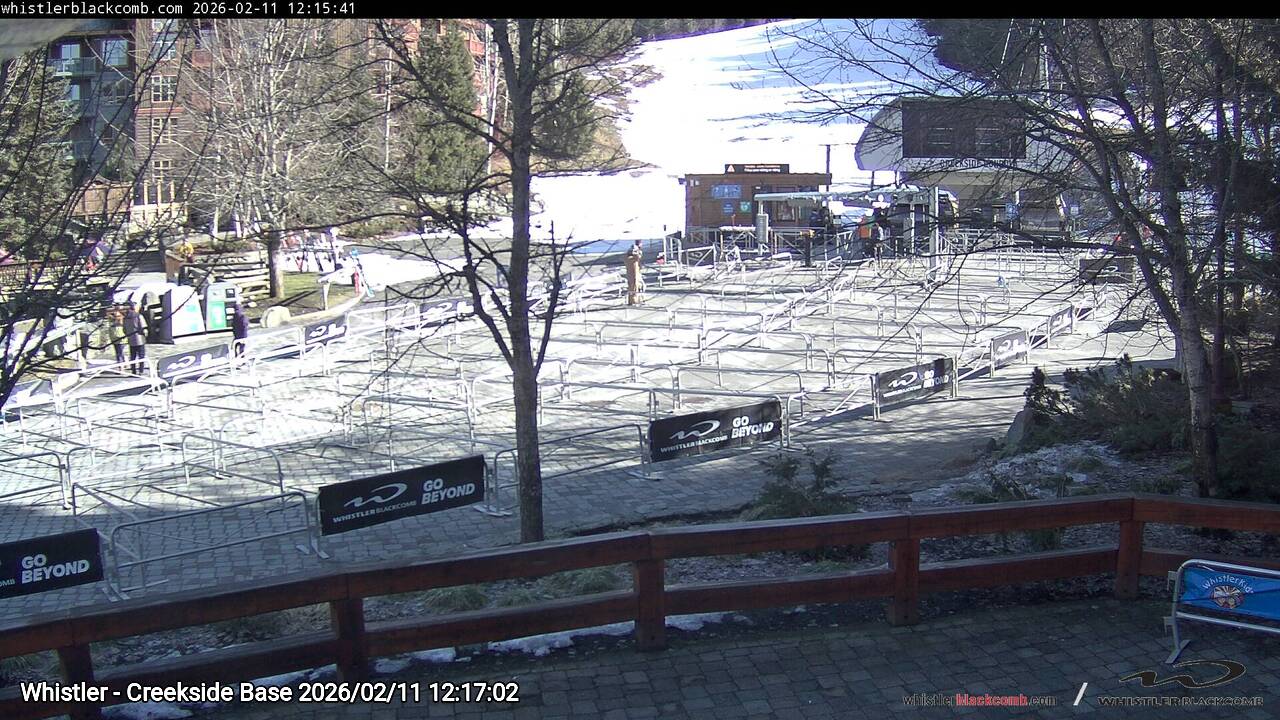 Webcam frame from Whistler - Creekside Base at 2026/02/11 12:00