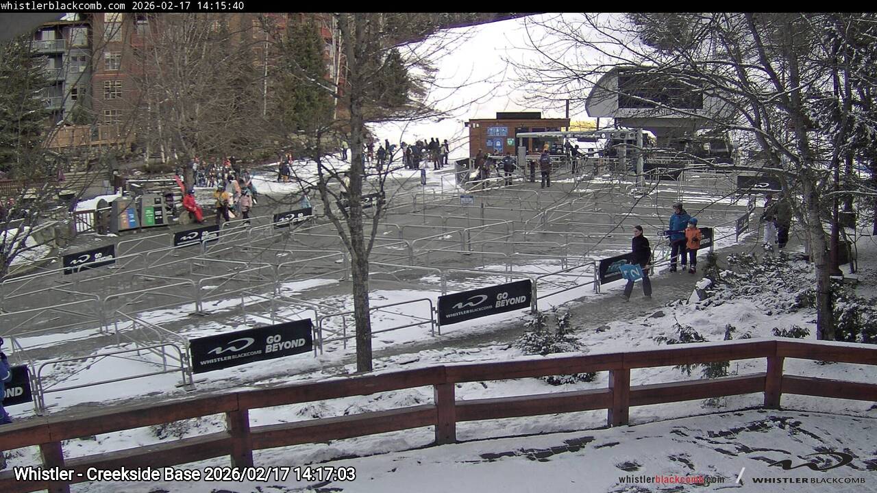 Webcam frame from Whistler - Creekside Base on 2026/02/17