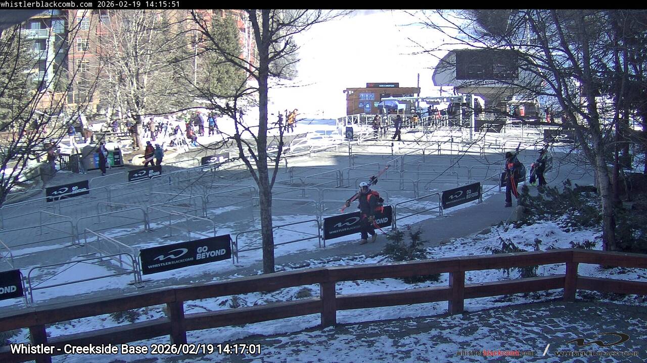 Webcam frame from Whistler - Creekside Base on 2026/02/19