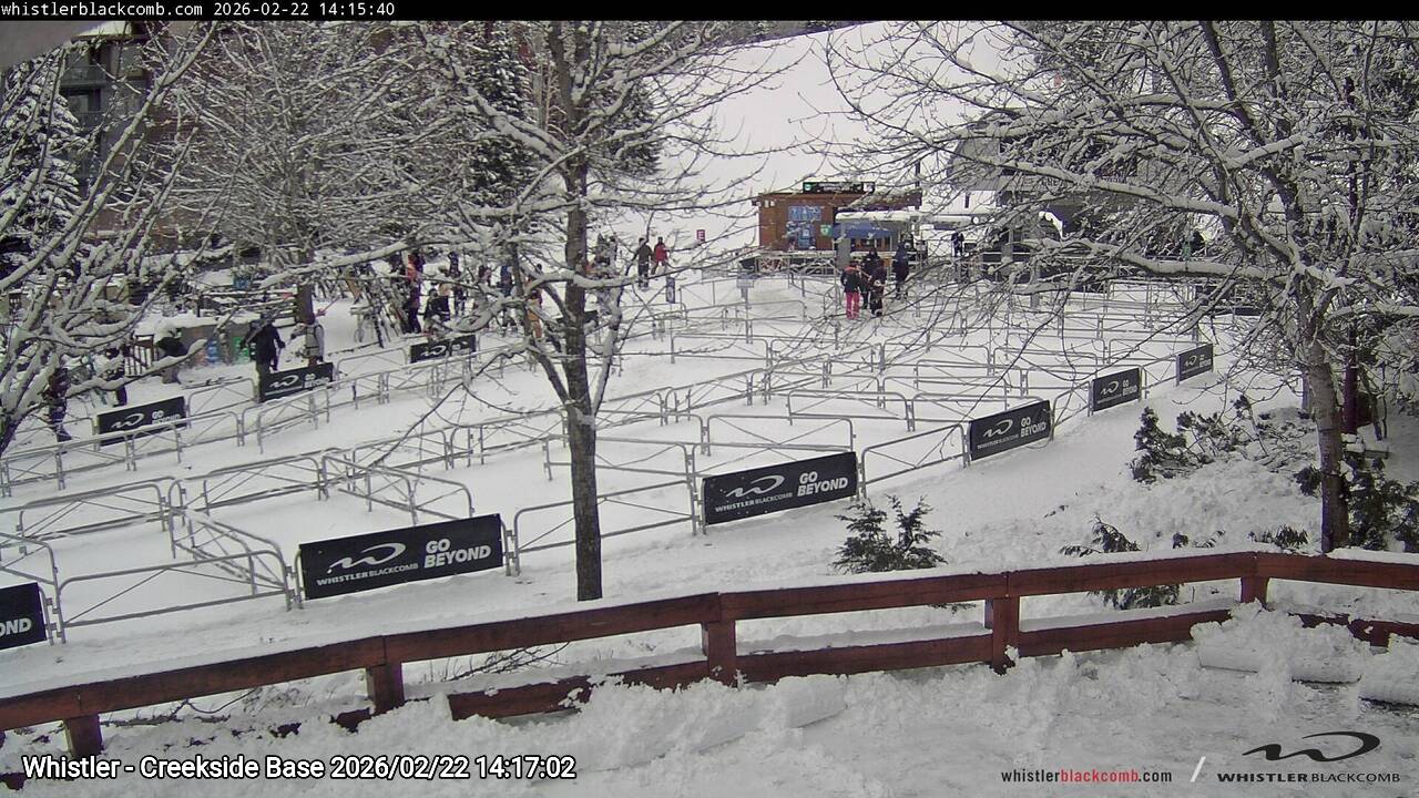 Webcam frame from Whistler - Creekside Base on 2026/02/22