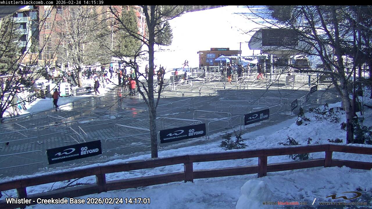 Webcam frame from Whistler - Creekside Base on 2026/02/24
