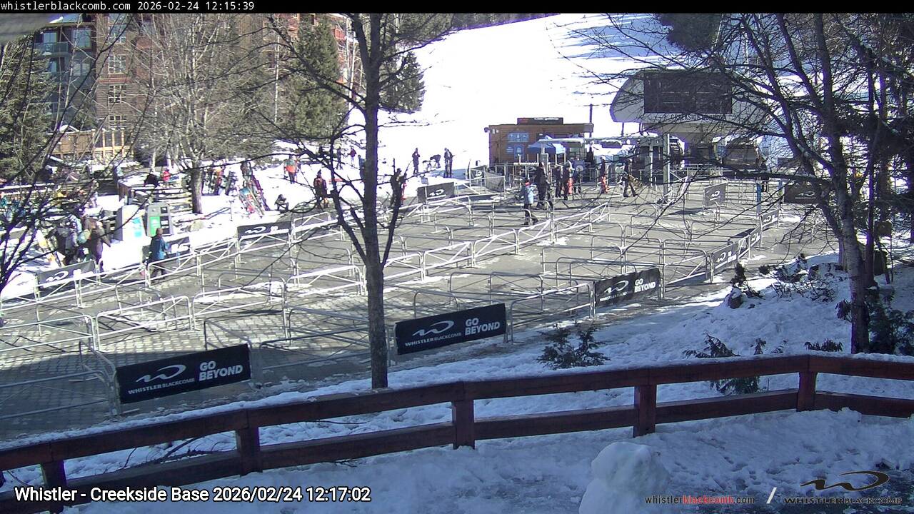 Webcam frame from Whistler - Creekside Base at 2026/02/24 12:00