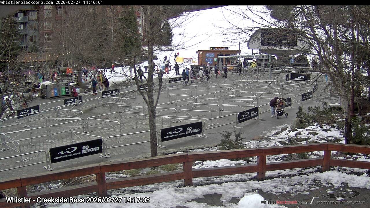 Webcam frame from Whistler - Creekside Base on 2026/02/27