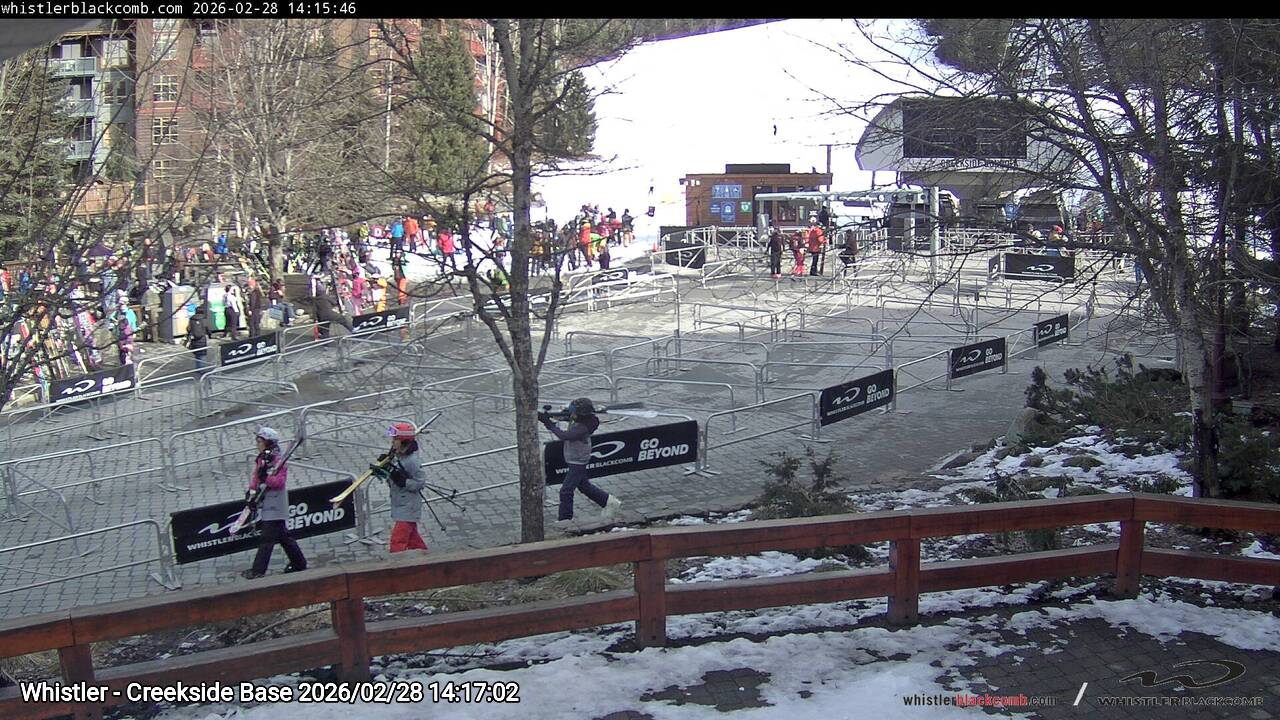 Webcam frame from Whistler - Creekside Base on 2026/02/28